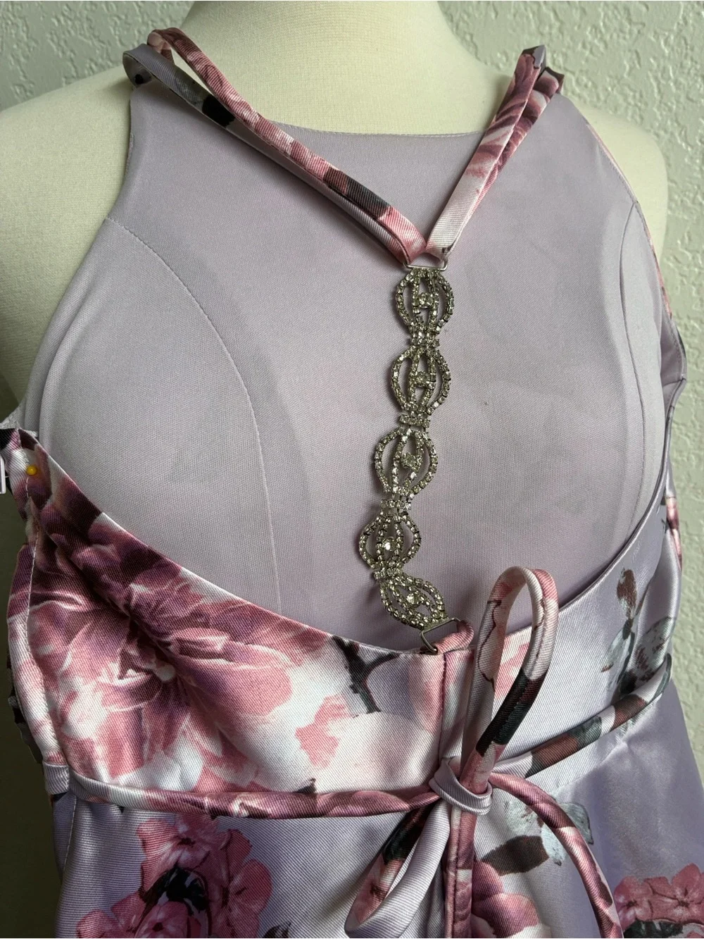 Speechless Lavender and Pink Floral High-Low Dress